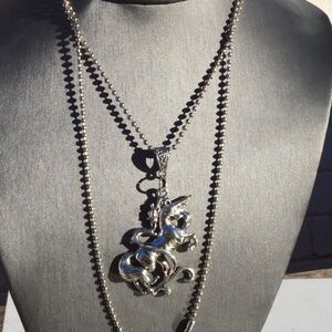 Unicorn Necklace Pendant Silver Chain Cute